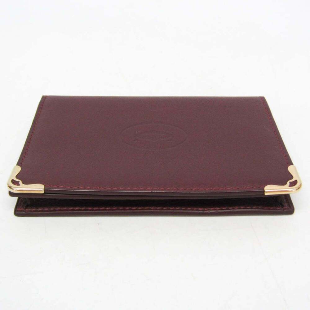 Cartier Must De Cartier L3001372 Leather Card Case Bordeaux - Picture 7 of 9